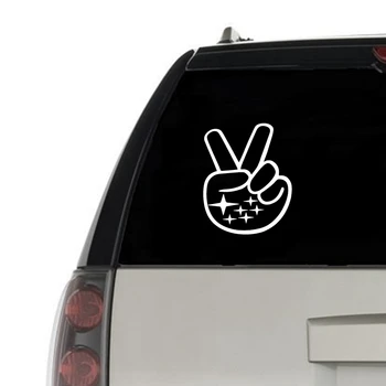 За Subaru Знак на света, замах с ръцете, vinyl художествена стикер, интериор на прозореца на колата, логото на Subaru, стикери за лаптопи, украса на Apple MacBook Air