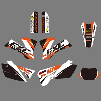За КТМ 2003 EXC Мотоциклетни графични среди Графични ЕТИКЕТИ Комплекти стикери за KTM EXC 2003 125 200 250 300 400 450 525