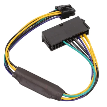 Захранващ кабел ATX от 24Pin до 8Pin дължина от 30 см, електрически кабел 18AWG, поддръжка на линии храни 1000 W за DELL Optiplex 3020 7020 9020 8- болт
