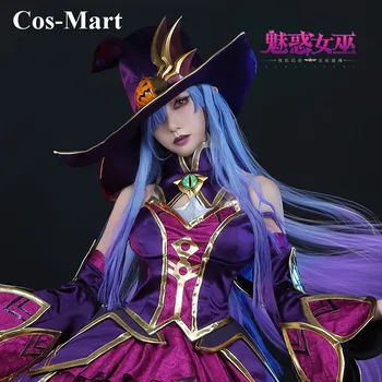 Играта Cos-Mart, костюм за cosplay LOL Syndra, the Dark Господ, под Формата на чародейки на Хелоуин, Дрехи за ролеви игри