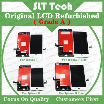 Истински оригинални LCD Рециклирани дисплей за Iphone 7 8 Plus 7P 8РЖКэкран Оригинален дигитайзер с рамка от студено лепило в събирането на