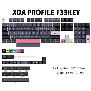 Капачки за комбинации 133 клавиши XDA Profile БОЯДИСВАТ-SUB Key Осп за DZ60/RK61/GK64/68/75/84/980/104 Механична клавиатура Keycap 7U Интервал