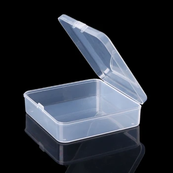 Квадратни прозрачни Пластмасови Кутии за Съхранение на бижута 4XFA, Мъниста, Калъф за Бродерия, Контейнери