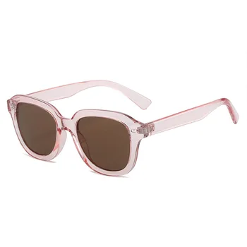 Класически реколта маркови дизайнерски слънчеви очила с кръгла форма, нитове, женски за мъже, модни слънчеви очила, модерен луксозни квадратни ретро-панковские нюанси
