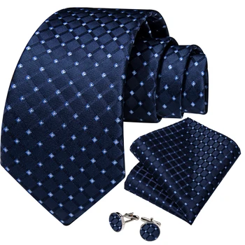 Копринени Вратовръзки, в Синьо-зелената Лента в Клетка за Мъже, Аксесоари за Сватбени партита