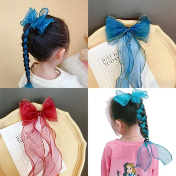 Корейски детски аксесоари за коса, Четка, панделки, ленти, плетени щипки за коса, шапки, летни фиби принцеси за момичета