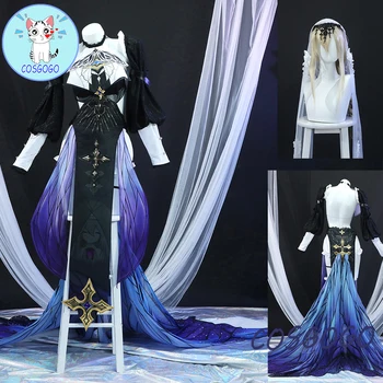 Костюм за cosplay Aponia, играта Honkai Impact 3, Рокля Aponia, униформи монахиня за Хелоуин костюм за cosplay