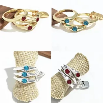 Лидер в продажбите, ново, висококачествено испанско оригинално модно творческа пръстен от сребро 925 проба с трите кръгчета, женски романтични бижута подаръци