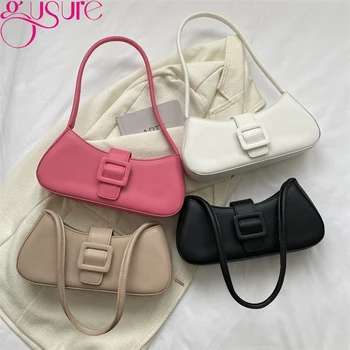 Луксозна дизайнерска чанта под мишката, модни малка пътна чанта за пазаруване, дамски чанти-скитник, изкуствена кожа, брендовый чантата си и чанта