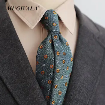 Марка MUGIVALA, празничен подарък за мъже, вратовръзка от полиестер, Мъжки зелени сватбени аксесоари, Офис вратовръзка