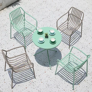 Маси и столове на разход двор кафе за отдих с изцяло алуминиев балкон слънчеви маси и столове
