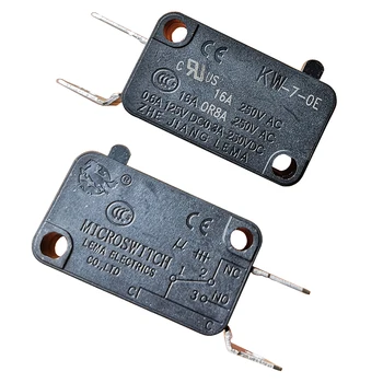 Микропереключатели електрическа автоматика LEMA KW7-0E Без лост С Къс плунжером SPST Нормално Плик Микропереключатель 16A 2Pin, 6 бр. в опаковка