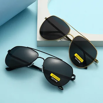 Моден Тренд Pilot Мъжки поляризирани Слънчеви очила Класически Ретро дизайн Шофиране Риболов, Слънчеви Очила метална рамка с изпъкнали очи
