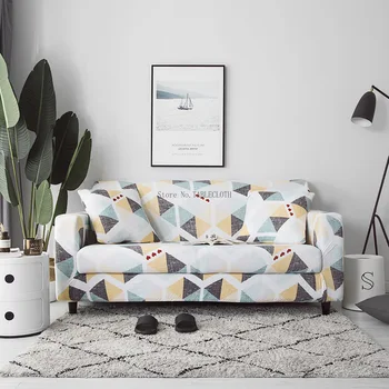 Модерен калъф за дивана с принтом, еластичен, all inclusive, европейски, Модерен прост и красив, с калъф за дивана, all inclusive