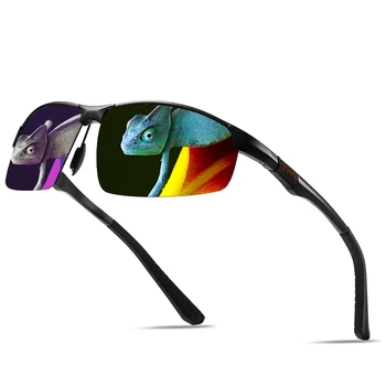Модерни слънчеви очила за мъже Алюминиевомагниевые квадратни Поляризирани Слънчеви Очила Фотохромный шофьор Хамелеон За шофиране Polaroid Glasses