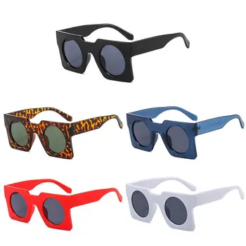 Модни извънгабаритни квадратни слънчеви очила за жени, vintage слънчеви очила с кръгли лещи, мъжки слънчеви очила, модерен плажни слънчеви очила, Уникални очила