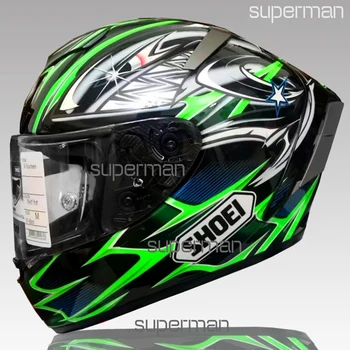 Мотоциклет шлем с пълно лице X14 X-14 зелена каска yanagawa5 за мотокрос, Каска за каране на мотоциклет Casco De Motocicleta