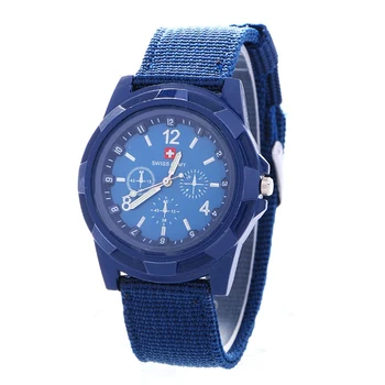 Мъжки ежедневни спортни кварцови часовници маркови военни кварцов ръчен часовник с висококачествена найлонови каишка спортни часовници военни часовници