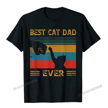 Мъжки Реколта Тениска Best Cat Dad Някога Bump Cat Lover, Camisas, Мъжки t-shirt, Дизайн, Нови Памучни Блузи, Риза с Надпис: За Момчета