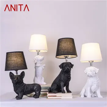 Настолни Лампи на дени от led смола, модерен скандинавски творческа украса под формата на анимационни Кучета, настолна лампа за Дома