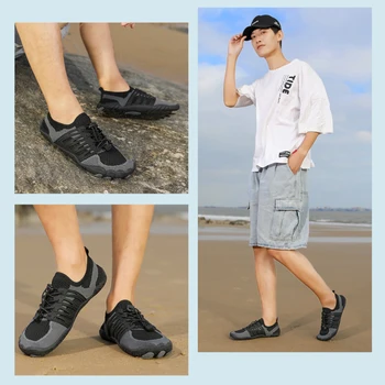 Нескользящая Водна обувки за гмуркане и Гмуркане с шнорхел, мъжки Водна обувки, Дамски Плажни обувки, Бързосъхнеща Обувки за Боси, Пешеходни мъжки маратонки