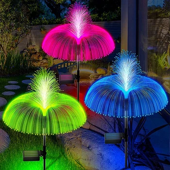 Оптичен лампа Solar Jellyfish Външно украса Хидроизолация на слънчеви градински осветителни тела, Подходящи за провеждане на сватбени тържества в двора