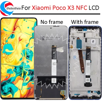 Оригинален За Xiaomi Poco X3 LCD дисплей С Рамката на тъчпада Екран Дигитайзер В Събирането На Xiaomi POCO X3 NFC LCD M2007J20CG