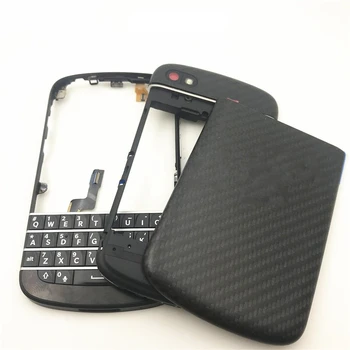 Оригинален Нов за BlackBerry Q10 Пълен комплект корпуса на мобилен телефон + рамка-калъф + английска клавиатура с бутон