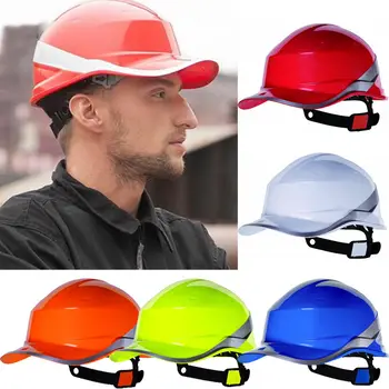 Предпазна каска, на каска, работна шапка, изолационен материал ABS С люминофорной ивица, Изолационен защитен шлем за строителната площадка, Колоездене