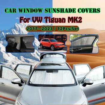 Пълни Седалките Слънчеви Очила За Volkswagen VW Tiguan MK2 2017 ~ 2023 2018 2019 Автомобилни Аксесоари, Слънчеви Стъкла Странично Прозорец Автоматично Козирка