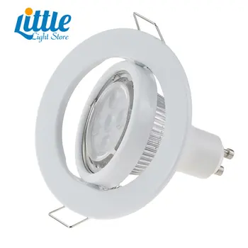 Рамка за монтаж на таван прожектор Бяла кръгла GU10 за повърхностен монтаж Алуминиева рамка за led лампи Downlight MR16 Планина за аксесоари