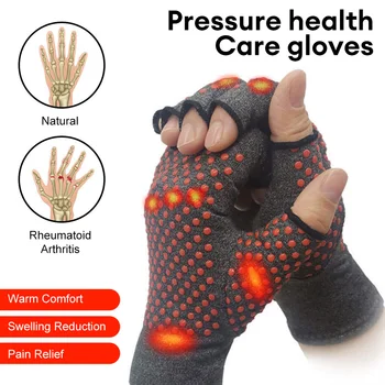 Ръкавици за компрессионного артрит, поддръжка на китката, памук бандаж за облекчаване на болки в ставите, женски мъжки терапевтичен гривна, компресия ръкавици