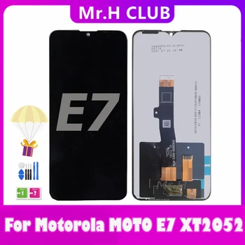 С Рамка LCD дисплей За Motorola Moto E7 XT2052 XT2052-1 XT2052-3 LCD дисплей С сензорен екран Дигитайзер В събирането На Екрана Moto E7