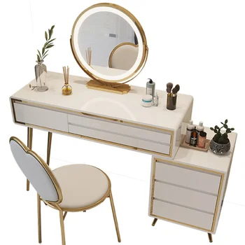 Скрин за спалня е Модерен минималистичен Луксозен скандинавски Шкаф за съхранение в малък апартамент, Вградена Масичка за грим, Мебели за Спалня