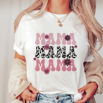 Скъпа женска тениска за майки с сладко момиче, просто универсална лятна тениска, Дрехи за Супер Мама с Анимационни герои, Женска тениска с принтом, Дамска тениска