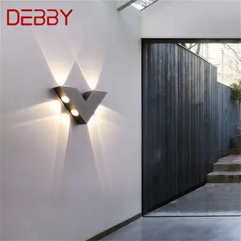 Стенни аплици DEBBY V-образна форма, творчески лампа за улицата, водоустойчив вътрешен двор, модерен led лампа за дома