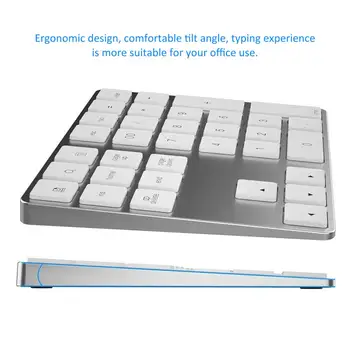 Страхотна цифрова клавиатура с 34 клавиши, дълго време на изчакване, широко съвместима чувствителна цифрова клавиатура Bluetooth-совместимости3.0