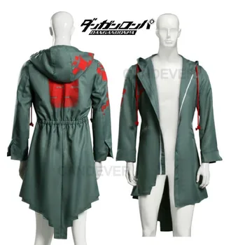Супер Danganronpa 2 Яке Komaeda Nagito, блузи, палта, армейского зелен цвят, костюм за cosplay, тренч Cos