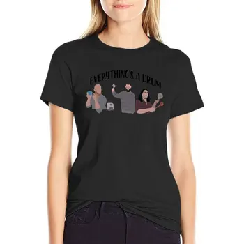 Тениска Everything's a drum, тениска оверсайз, дамски дрехи