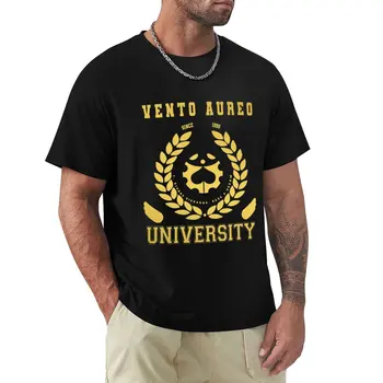 Тениска Vento aureo University (gold версия), дрехи kawaii, забавни тениски, тениска блонди, мъжки t-shirt