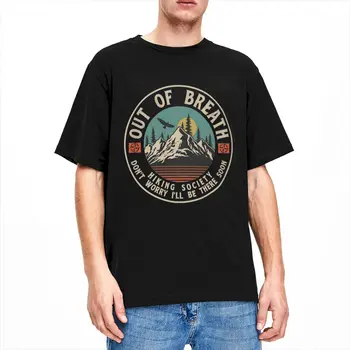 Търговска риза Moutain Hiking Society, мъжки дамски тениска за любителите на походи, забавни тениски от 100% памук кръгло деколте и къс ръкав, Ново прием на дрехи