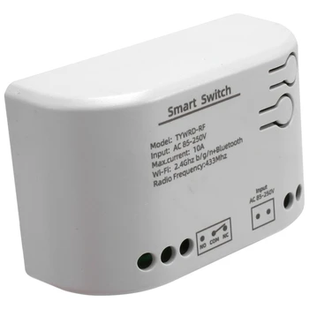Търговците на дребно 1CH RF Smart Switch AC85-250V WIFI Sasha Дистанционно Управление 433 Прекъсвач Светлина 10А Release Самоблокирующаяся Заключване Бавно